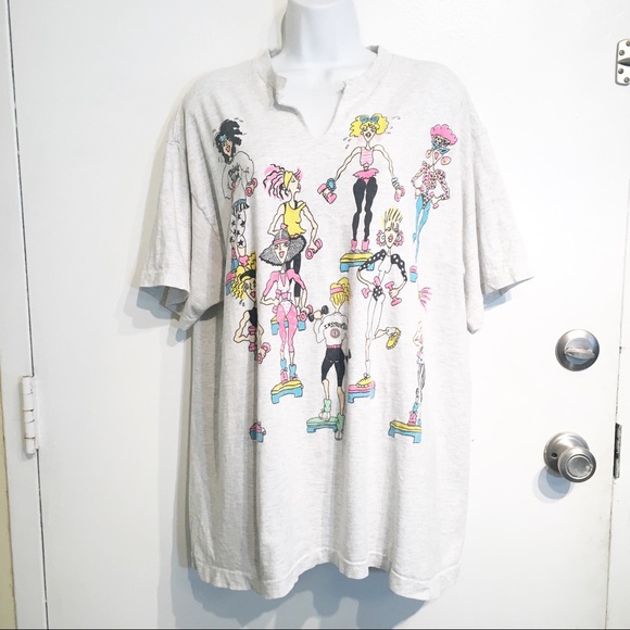 Vintage Tops - 🎃5for$25🎃 Vintage 80s/90s Graphic Workout Tee